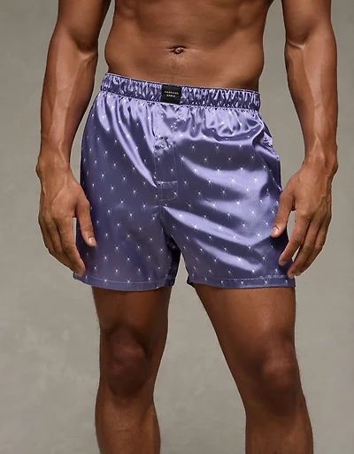 Caleçon boxeur à poche en satin araignées pour hommes AEO