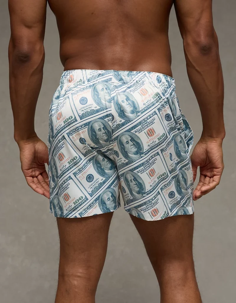 Caleçon boxeur à poche en satin pour hommes AEO