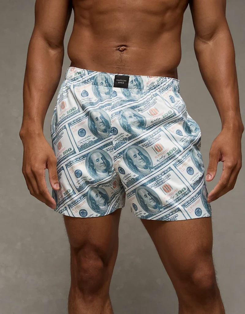 Caleçon boxeur à poche en satin pour hommes AEO
