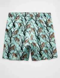 AEO Men's Tropical Leopards Satin Pocket Boxer Short