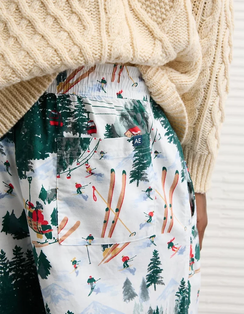 Pantalon de pyjama à jambe ouverte en flanelle AE