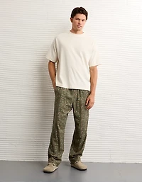 Pantalon en flanelle à jambe ouverte AE