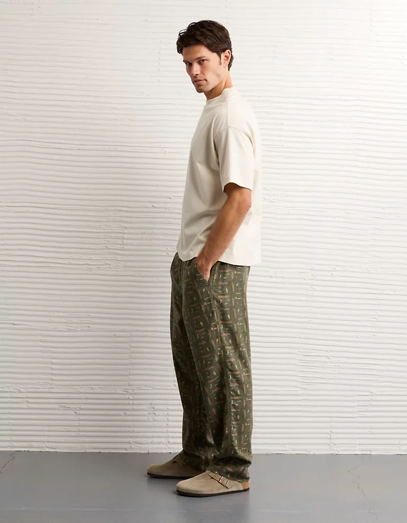 Pantalon en flanelle à jambe ouverte AE