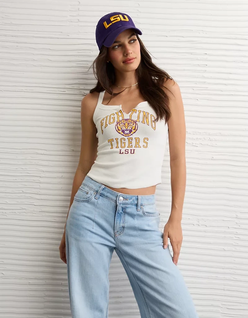 AE Graphic Notch Neck Tank Top