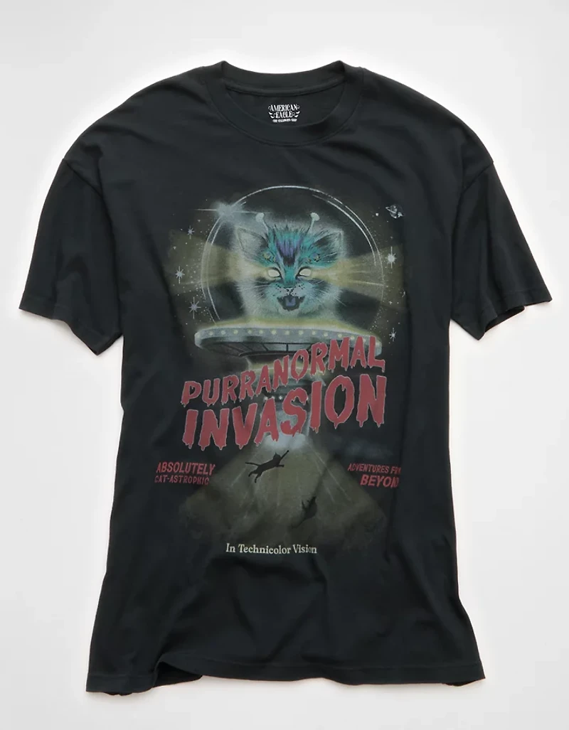 AE Oversized Halloween Graphic T-Shirt