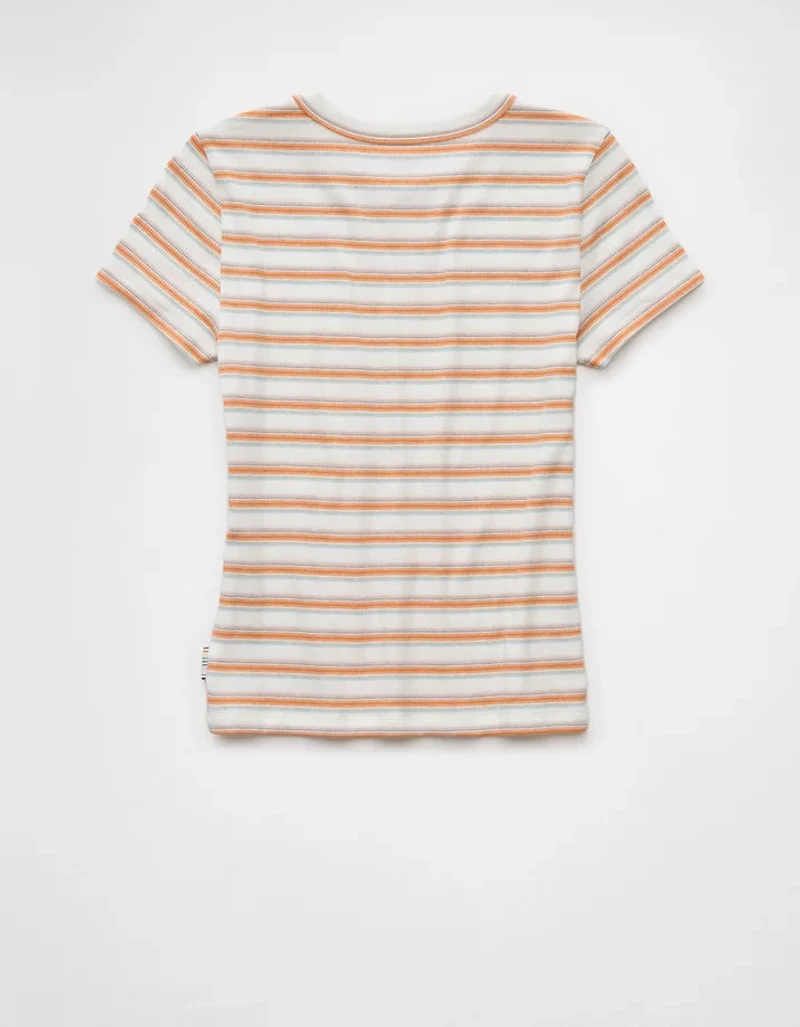 AE Pride Striped Hey Baby Tee