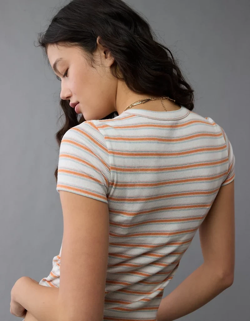 AE Pride Striped Hey Baby Tee