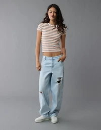 AE Pride Striped Hey Baby Tee
