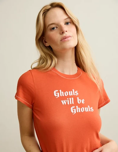 T-shirt rétréci à image d’Halloween AE