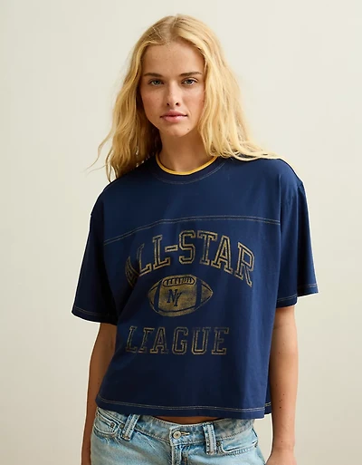 T-shirt à image de sport surdimensionné AE