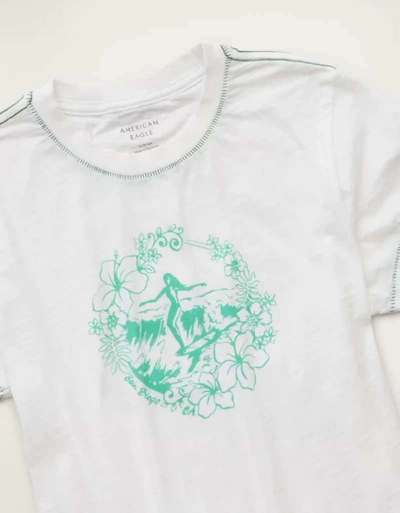 AE Surf Graphic Shrunken Tee
