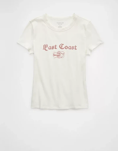 Petit t-shirt Hé à image de destination AE