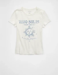 Petit t-shirt Hé à image de destination AE