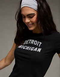 AE Detroit Michigan Graphic Hey Baby Tee