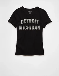 AE Detroit Michigan Graphic Hey Baby Tee