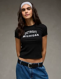 AE Detroit Michigan Graphic Hey Baby Tee