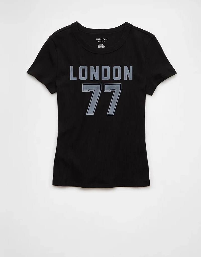 AE London 77 Graphic Hey Baby Tee