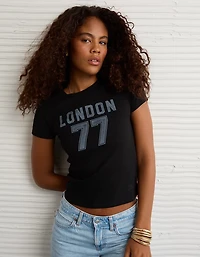 AE London 77 Graphic Hey Baby Tee
