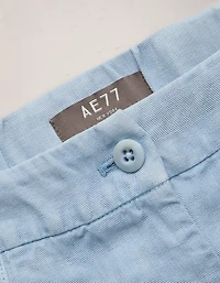 AE77 Linen-Blend Maxi Skirt
