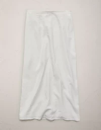 Jupe portefeuille mi-longue en mélange de lin AE77