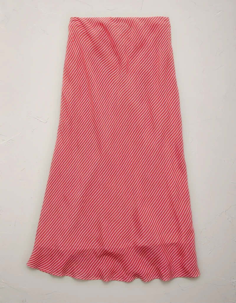 AE77 Striped Slip Skirt