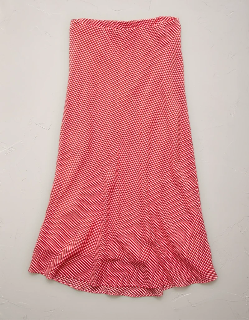 AE77 Striped Slip Skirt