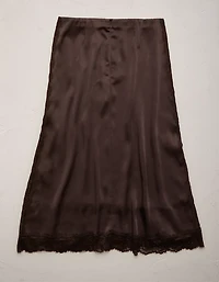 AE77 Satin Slip Lace Skirt