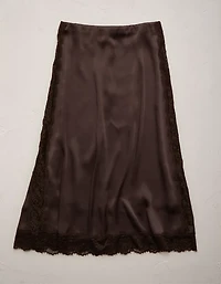 AE77 Satin Slip Lace Skirt