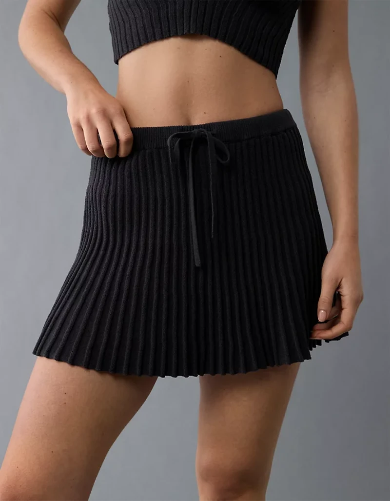 AE Ribbed Knit Mini Skirt