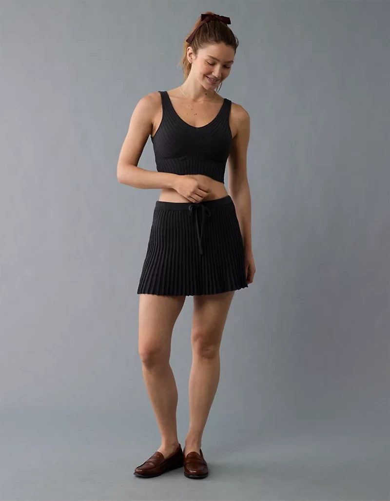 AE Ribbed Knit Mini Skirt