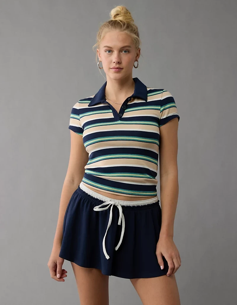 AE High-Waisted Knit Mini Skort