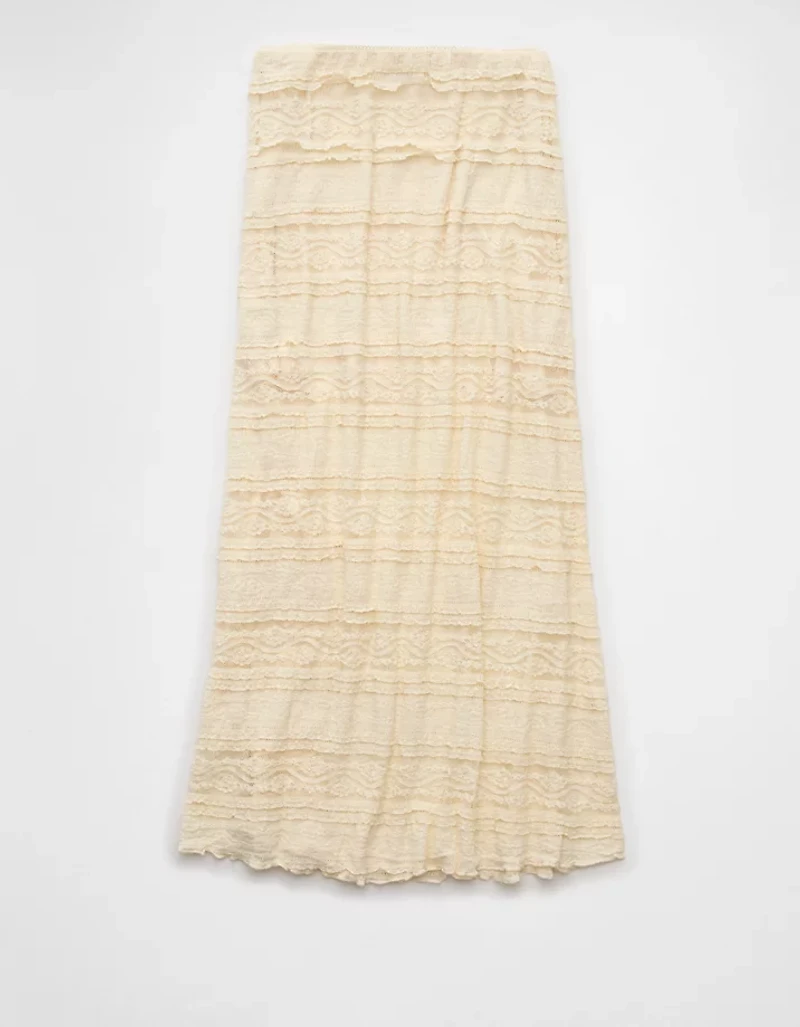 AE High-Waisted Lace Maxi Skirt