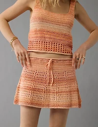 AE High-Waisted Plaid Ruffle Skort