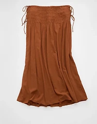 Jupe longue à attaches latérales et taille haute AE