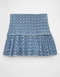 Minijupe à taille haute et smocks AE