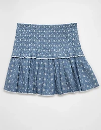 Minijupe à taille haute et smocks AE