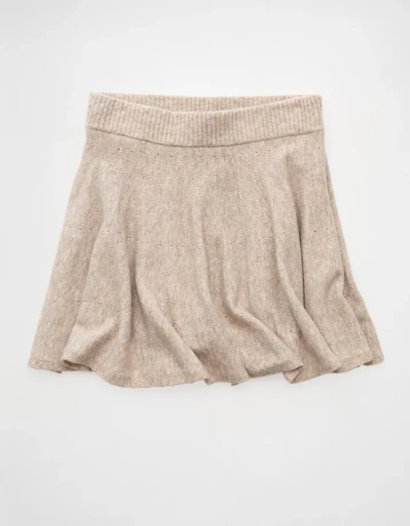 Minijupe-short style chandail à taille haute AE