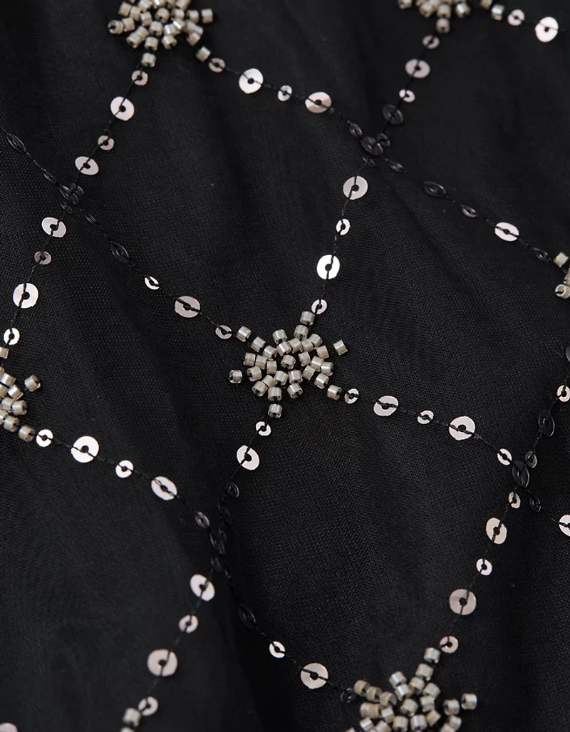 AE High-Waisted Sequin Maxi Skirt