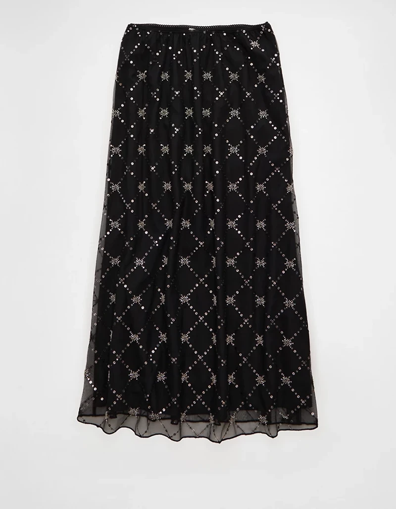 AE High-Waisted Sequin Maxi Skirt