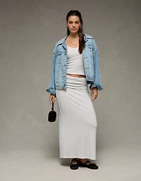 AE Cozy High-Waisted Foldover Maxi Skirt