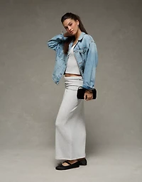 AE Cozy High-Waisted Foldover Maxi Skirt