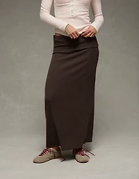 AE Cozy High-Waisted Foldover Maxi Skirt