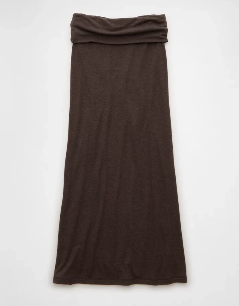 AE Cozy High-Waisted Foldover Maxi Skirt