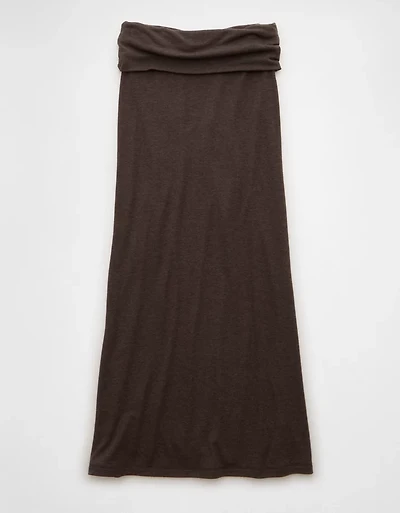 AE Cozy High-Waisted Foldover Maxi Skirt