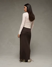 AE Cozy High-Waisted Foldover Maxi Skirt