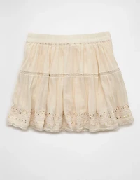 Minijupe en dentelle à taille haute AE