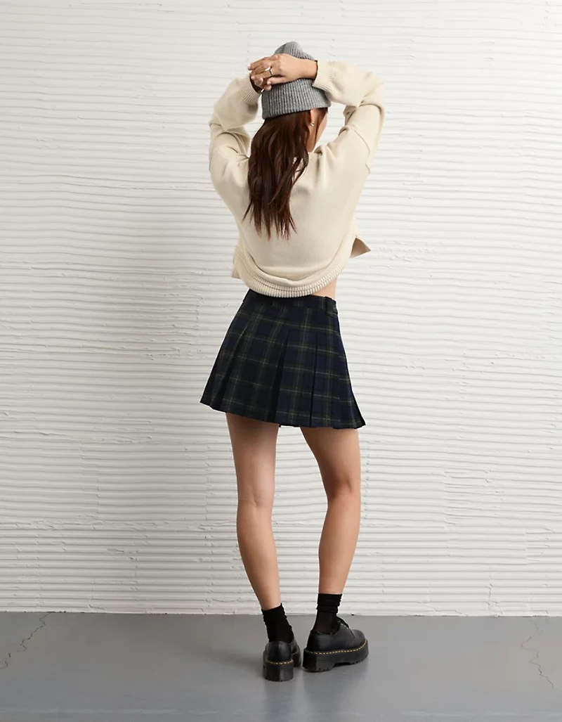 AE Mid-Rise Pleated Mini Skirt