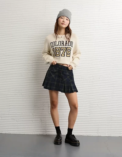 AE Mid-Rise Pleated Mini Skirt