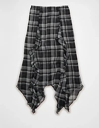 AE High-Waisted Plaid Maxi Skirt