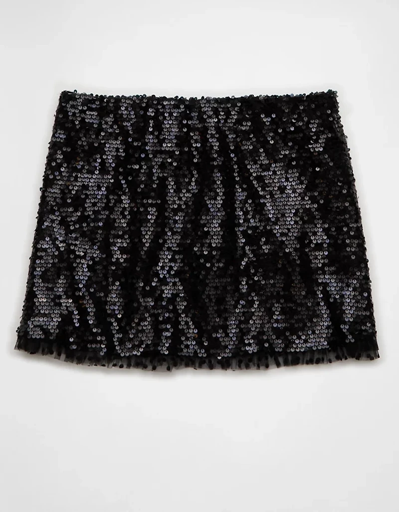 Mini jupe-short à fente en tricot incontournable AE